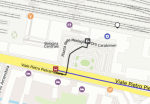 ボローニャ駅前の地図