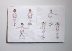 バレエ絵本を書くまで&描くまで。ラフや束見本など。